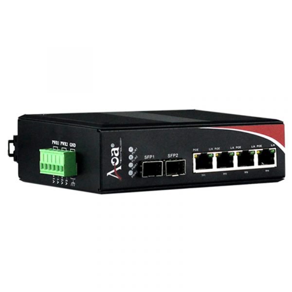 IES3204P-SFP_1000M 2GX4GE Industrial PoE Switch