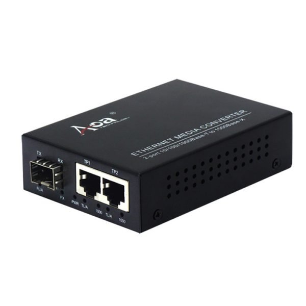 AOM-3102_gigabit 2 port fiber media converter with SFP slot