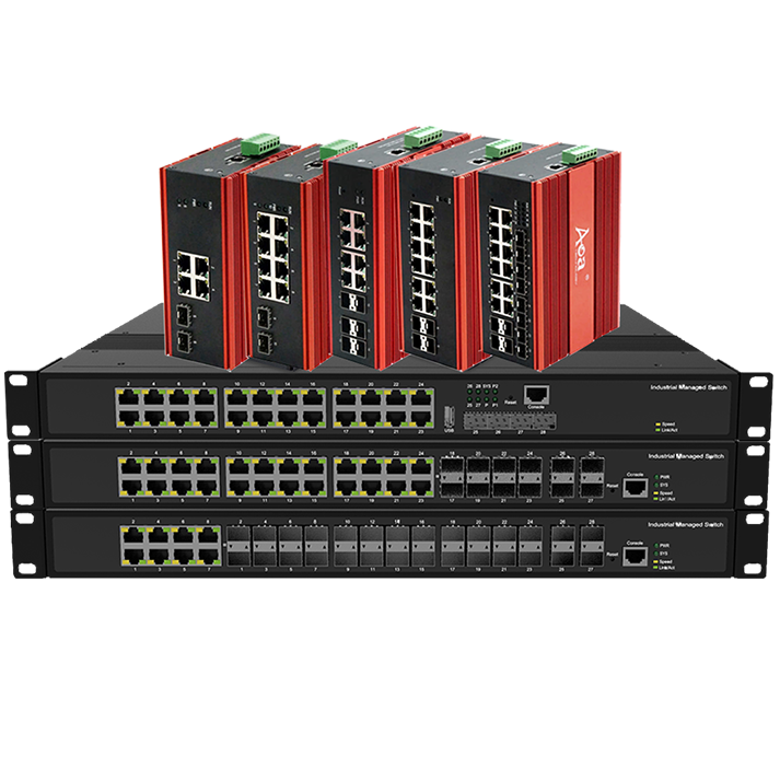 AOA Tech-industrial managed switch and industrial poe switch series png